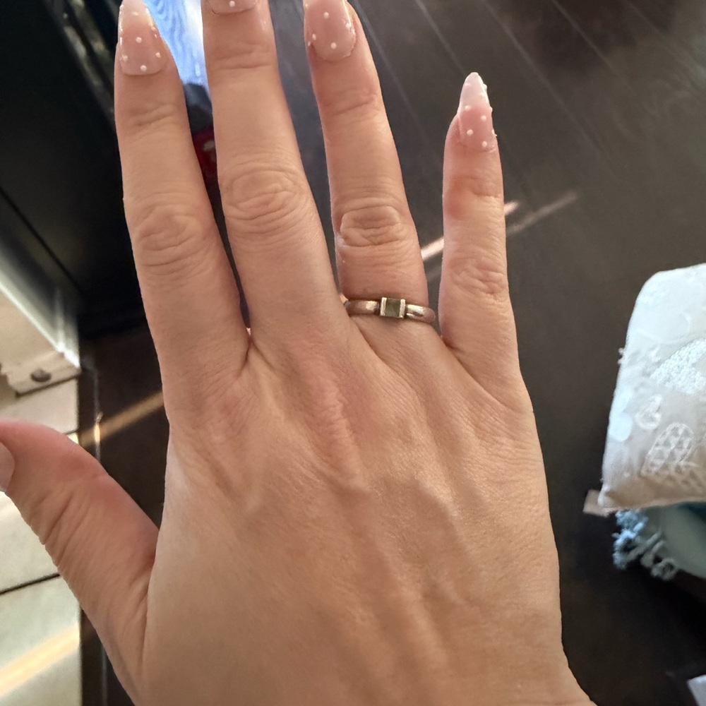 Tiffany & Co. Silver Ring With Rectangular Center - image 2